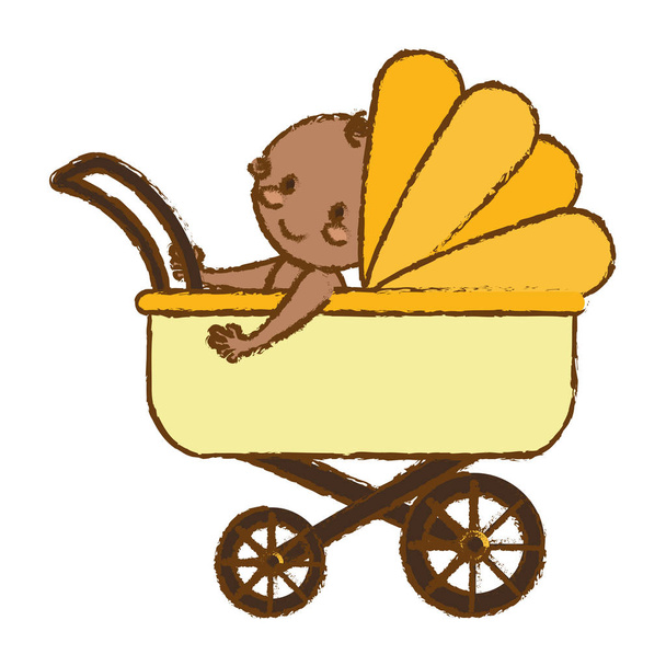 ikona wózek dla dzieci - Wektor, obraz