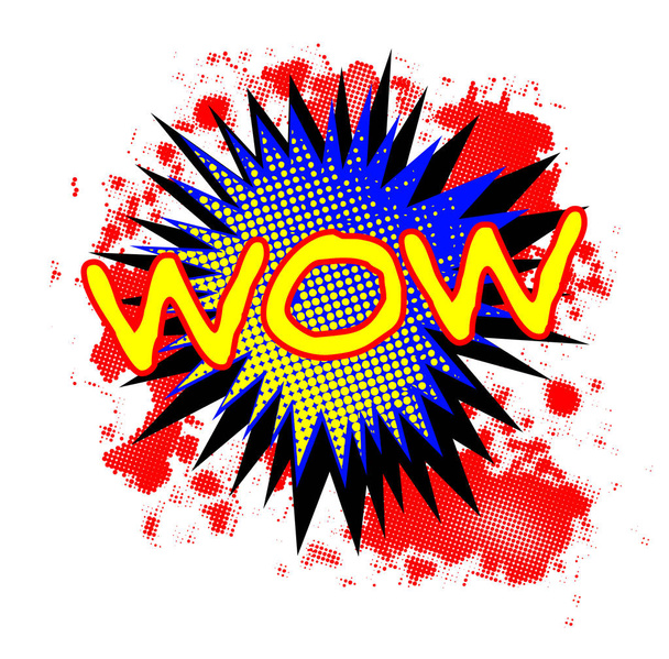 Wow Comic Exclamation - Vector, Image