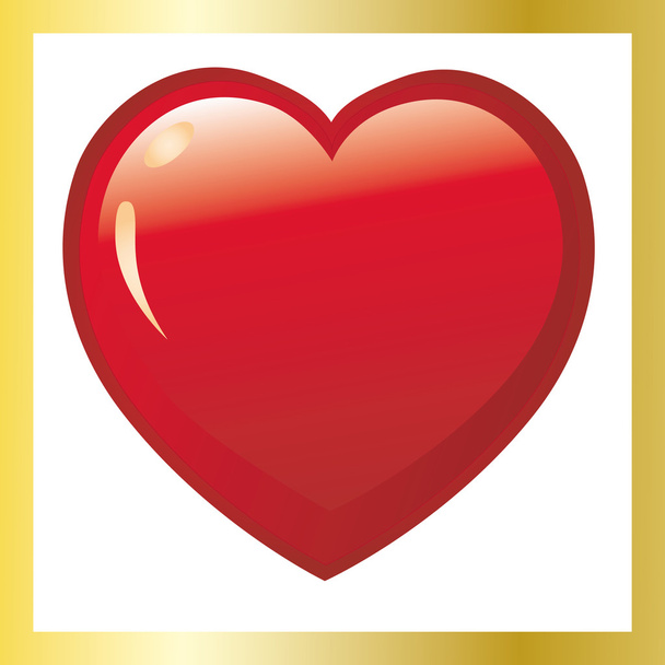 Coeur avec cadre en or
 - Vecteur, image