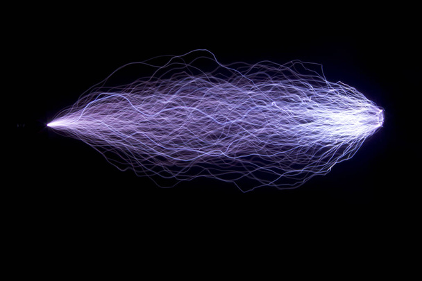 Artificially created spark discharges. - Photo, Image