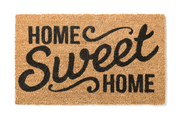 Accueil Sweet Home Tapis de bienvenue isolé sur blanc
 - Photo, image