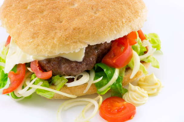 Szendvics con hamburger - Fotó, kép