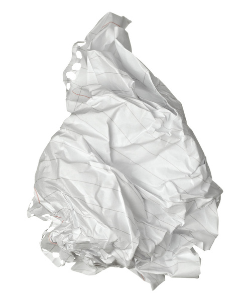 μπάλα τσαλακωμένο χαρτί σκουπίδια απογοήτευση - Φωτογραφία, εικόνα
