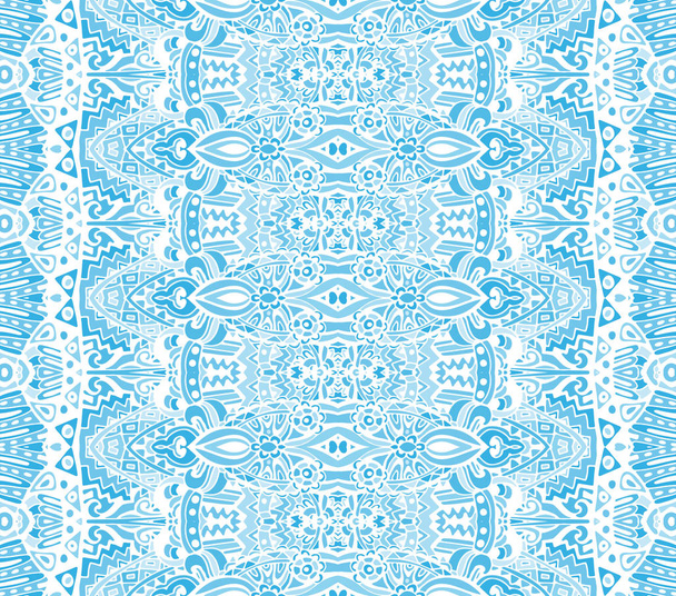 Blaue Spitze Vintage nahtloses Muster - Vektor, Bild