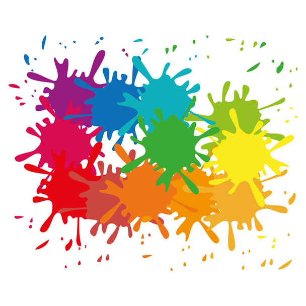 paint splatter icon image - Vector, Image