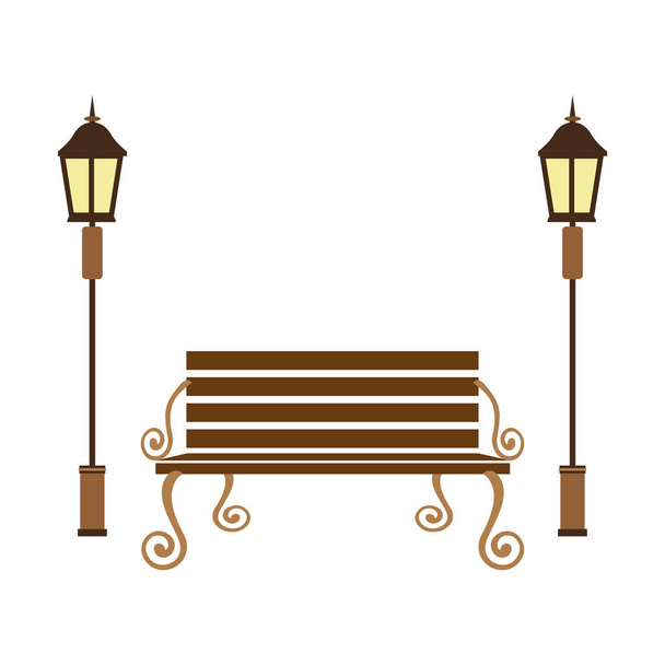 Obrázek ikony lavička Park - Vektor, obrázek
