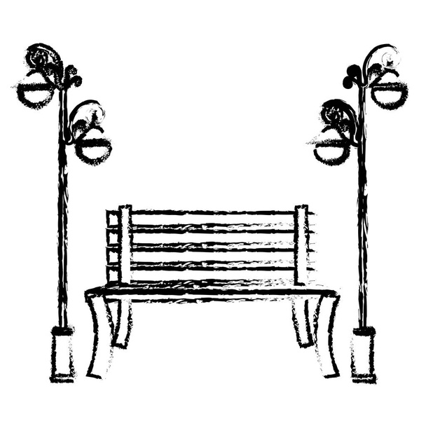 Obrázek ikony lavice oudoors - Vektor, obrázek