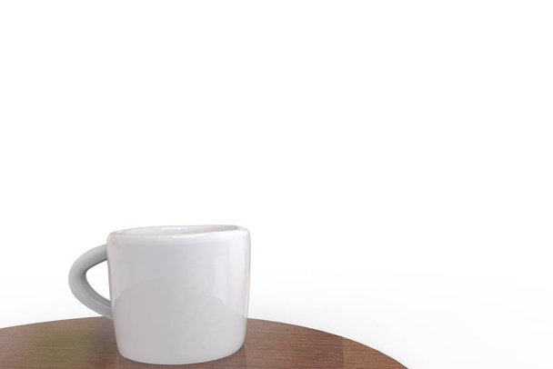 Witte mok van koffie - Foto, afbeelding