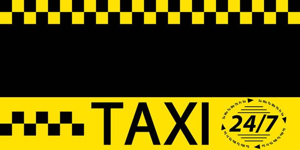 Banner de táxi cartão de visita
 - Vetor, Imagem