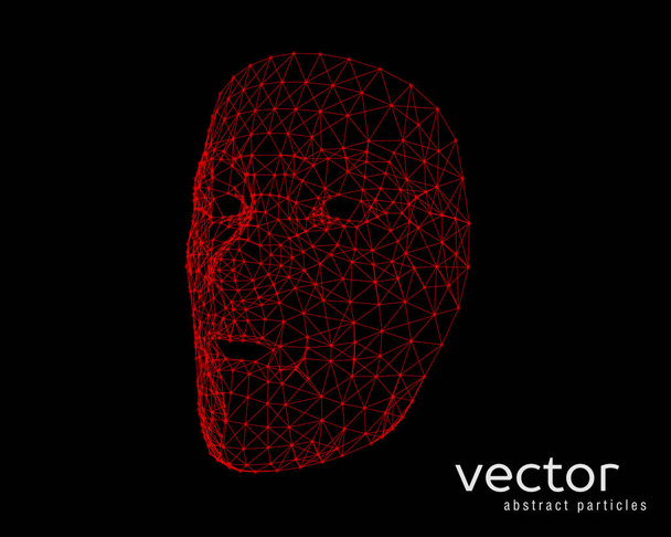 Vector illustration of human face - Vector, imagen