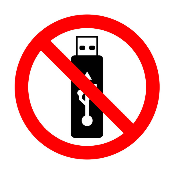 No Vector USB flash drive sign.  - Vector, Image