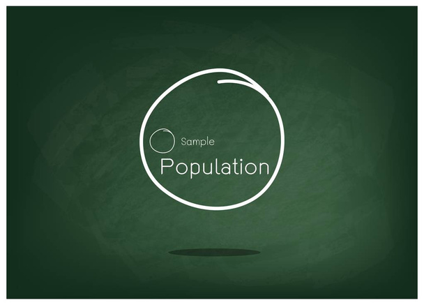 Sada výzkumu procesu vzorkování z cílové populace - Vektor, obrázek