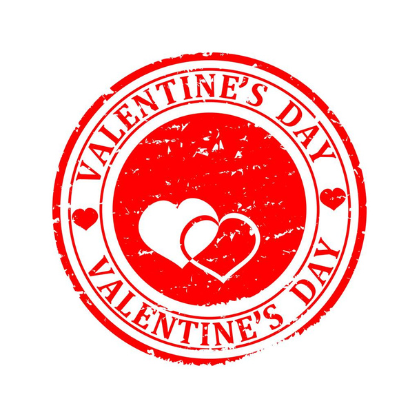 El sello rojo estropeado con las palabras - el Día de San Valentín - vectror
 - Vector, Imagen