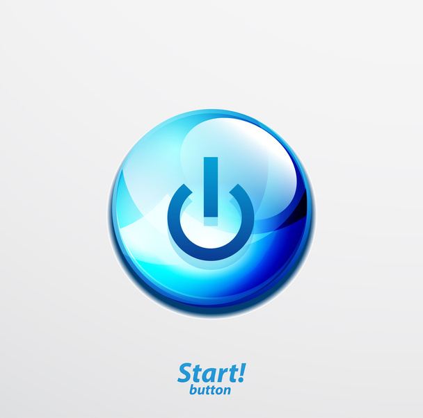 Blue vector start button - Vector, Image