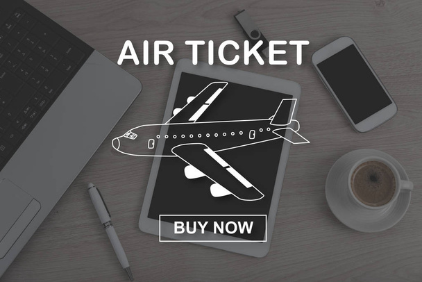 Concept van lucht ticketreservering - Foto, afbeelding