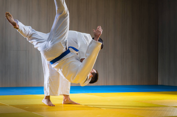 Judo training in the sports hall - Photo, Image