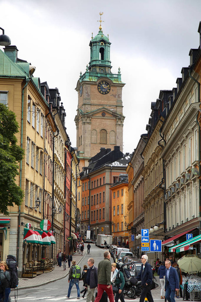 STOCKHOLM, SWEDEN - AUGUST 19, 2016: View on Church of St. Nicho - Фото, зображення