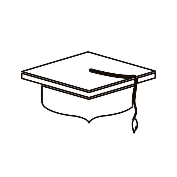 Isolated graduation cap design - Vector, Image
