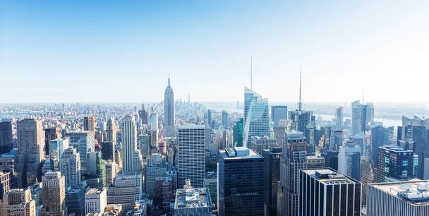 panoramę centrum Manhattan - Zdjęcie, obraz