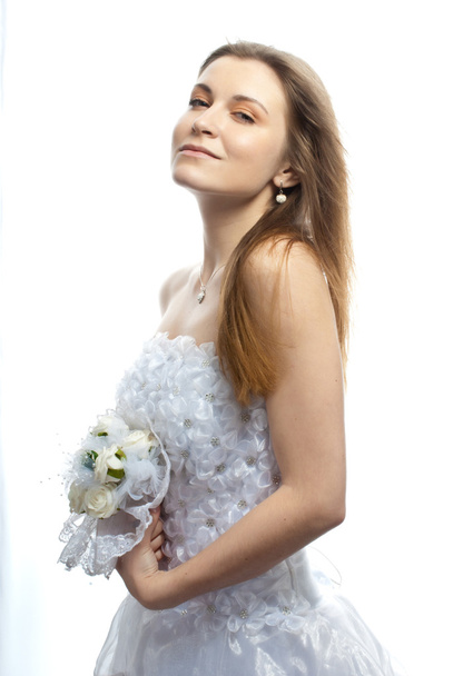 Beautiful bride in wedding dress - Foto, Bild