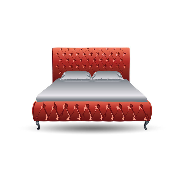 Egy sor illusztrációk honlap-bútor vektor ikon. Element 6 nagy ágy kanapé alvó álom alvás puha párna éjszaka WebIT. Top - Vektor, kép