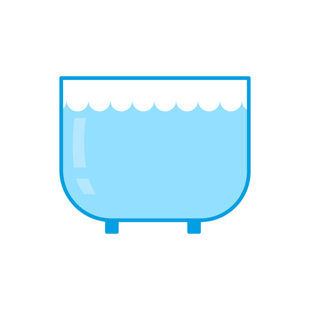 Aquarium empty isolated. Glass vessel with water to fish on whit - Vector, Image