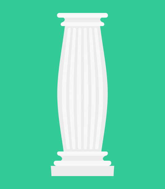 Ελληνική κολώνα απομονωμένη. Παλαιά θέση. Αρχαία αρχιτεκτονικά pilla - Διάνυσμα, εικόνα