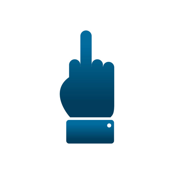 fuck sign. Aggression symbol. middle finger Off  - Vector, Image