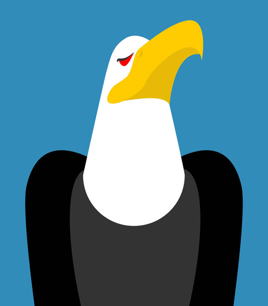 Білоголовий орлан голова ізольовані. Птах eagles обличчя на білий backgroun - Вектор, зображення