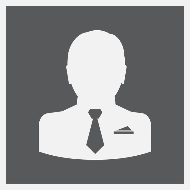 Podnikatel avatar profilový obrázek. ikona webové muž - Vektor, obrázek