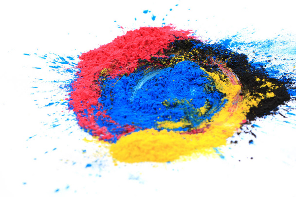 cmyk toner powder (cyan, magenta, yellow, black) - Photo, Image