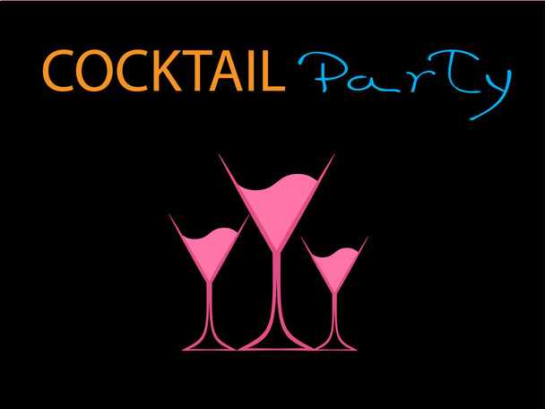 Coquetel Party Pink Vector
 - Vetor, Imagem