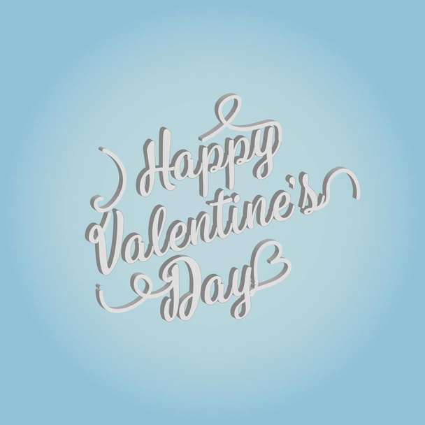открытка с текстом С днем Святого Валентина
 - Вектор,изображение