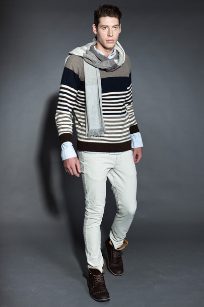 Man winter fashion. - Foto, afbeelding