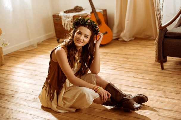 Young woman in boho style - Photo, Image