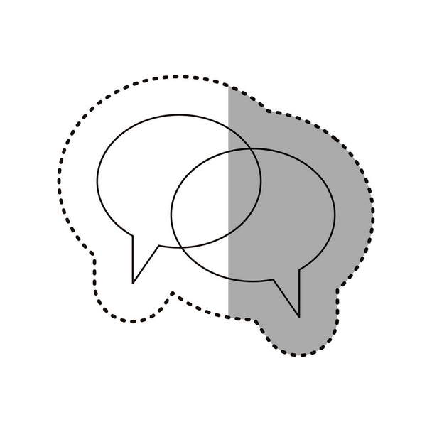 Isolated communication bubble design - Vector, Image