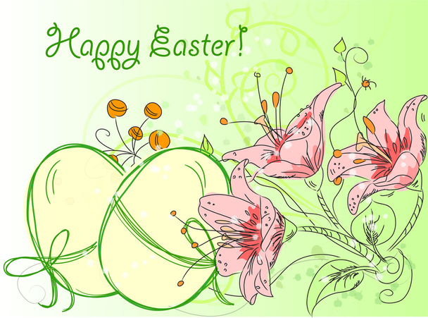 Easter background card - Vector, Imagen
