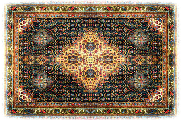 Tapis persan Texture, ornement abstrait. Mandala losange motif, Moyen-Orient Texture Tissu Traditionnel. Rouge marron orange brun citron vert jaune violet violet or ton sur ton, utile comme fond
 - Photo, image