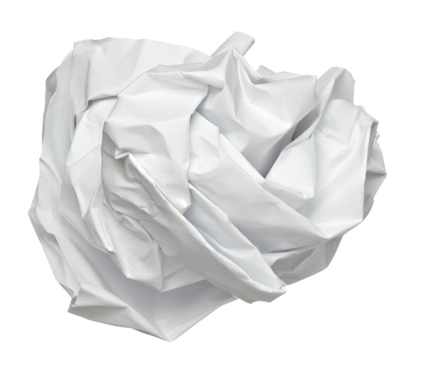 papier bal verfrommeld vuilnis frustratie - Foto, afbeelding