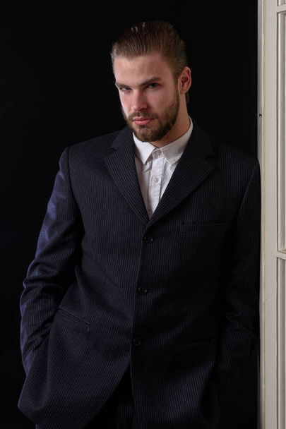 business man in black suit - Фото, изображение