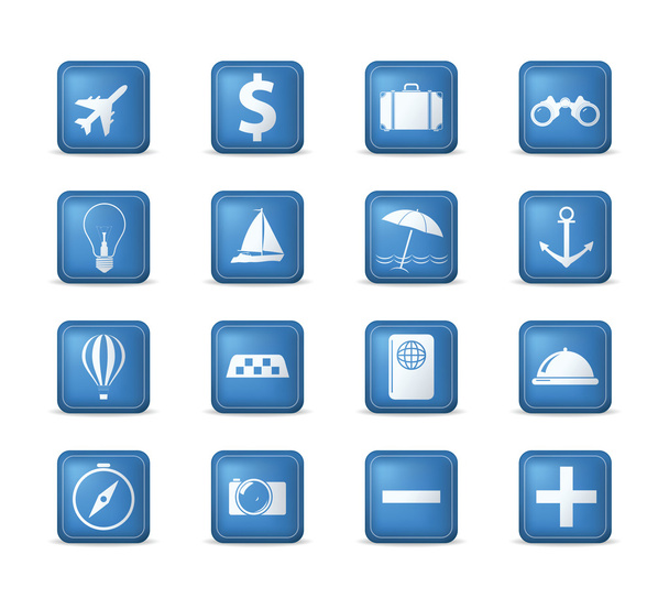 Travel icons set. - Vector, Image