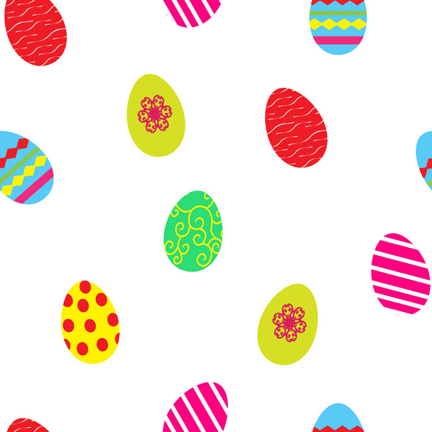 Easter eggs on a white background - Vector, imagen