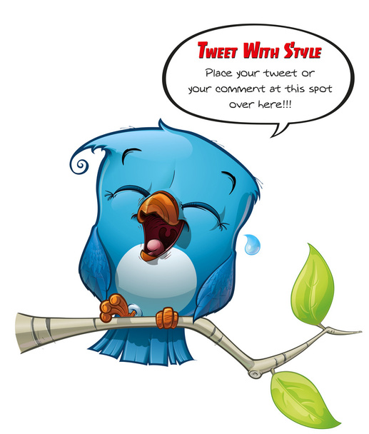 Twiter Blue Bird Laughing - Photo, Image