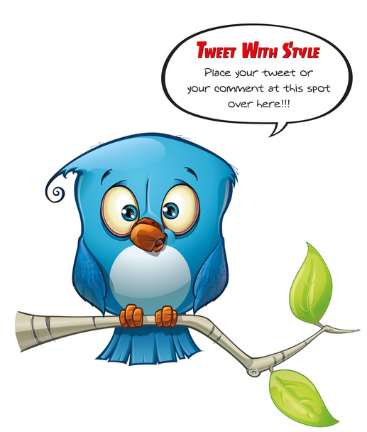 Tweeter pájaro azul abierto
 - Foto, Imagen