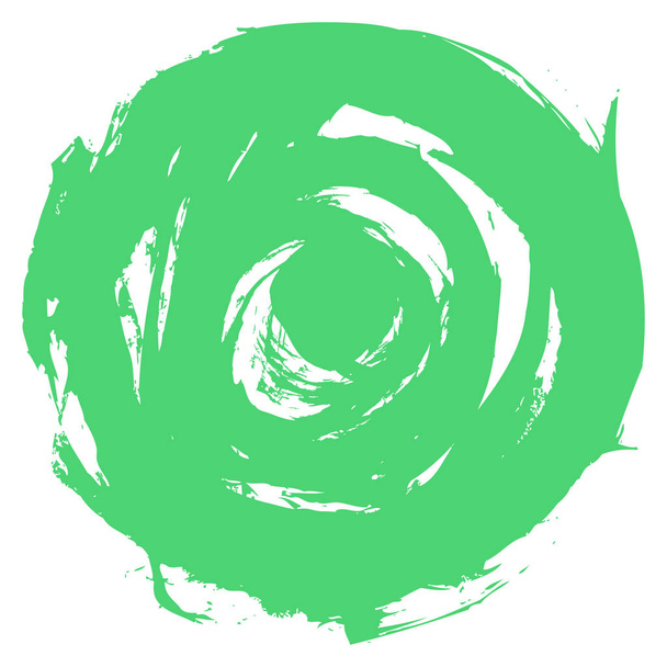 Pincelada verde forma redonda
 - Vector, imagen