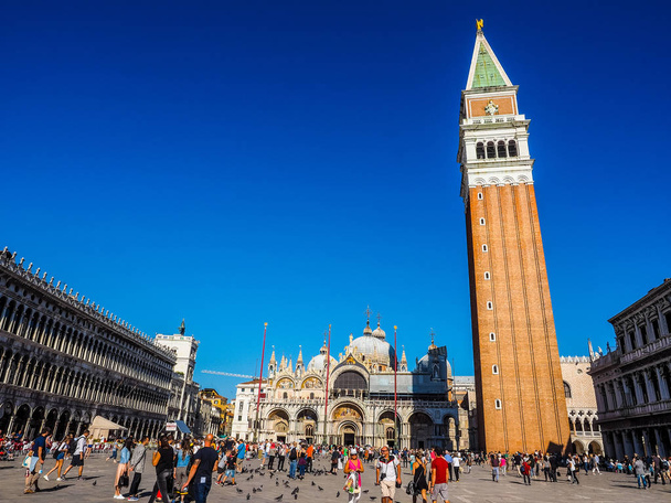 HDR San Marco plein in Venetië - Foto, afbeelding