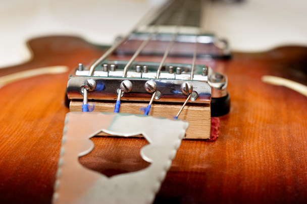 staré basová kytara detail - Fotografie, Obrázek
