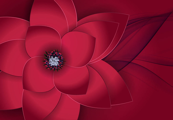 Abstraktní květ blahopřání květinové pozadí - Vektor, obrázek