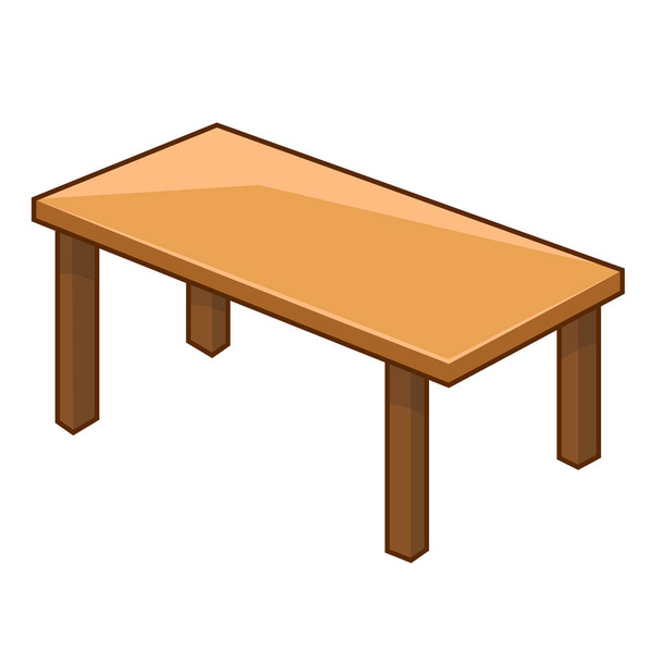 Дерев'яний стіл ізольована ілюстрація
 - Вектор, зображення