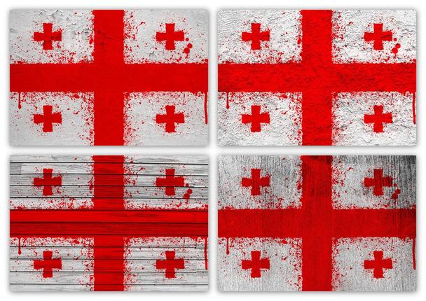 collage bandera de Georgia
 - Foto, Imagen